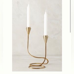 Anthropologie cursive candle stick *read description*